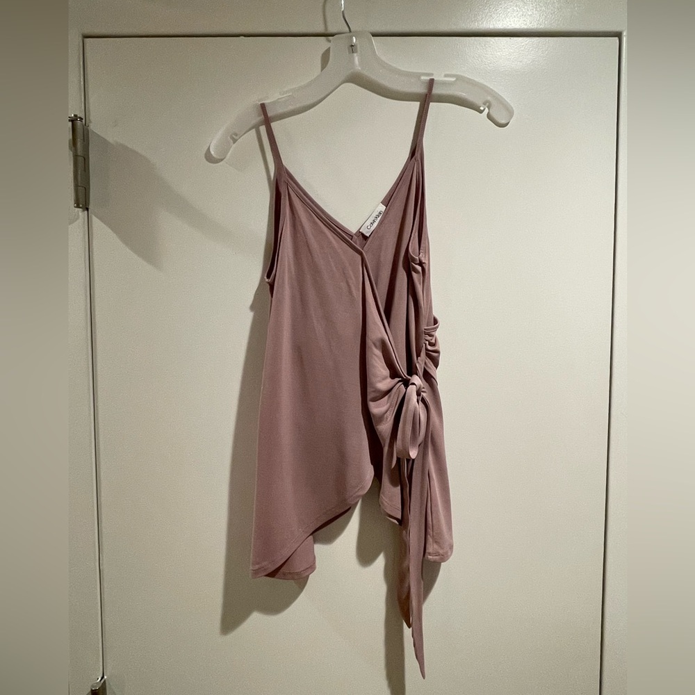 Spaghetti Strapped Shirt with Tie